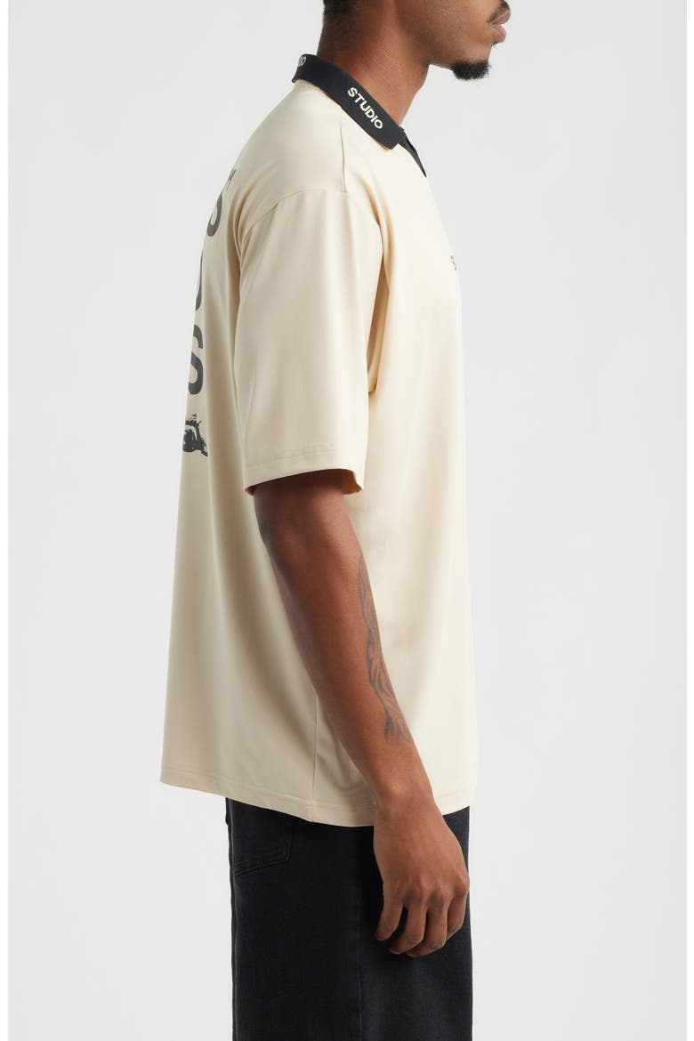 TNH Sleepy Dog Club Jersey Polo, Alternate, color, CREAM