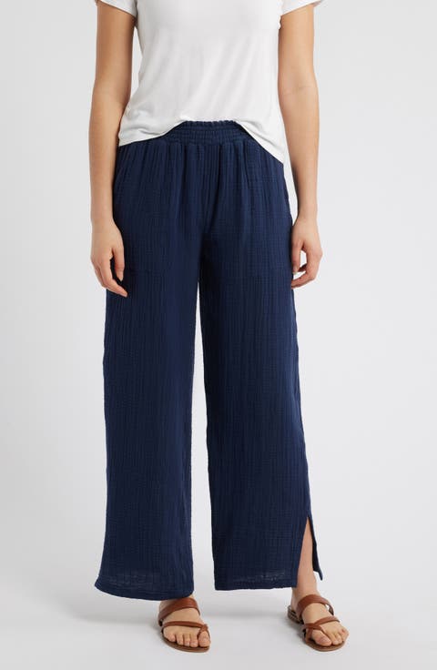 Meadow Wide Leg Cotton Gauze Pants