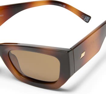 【関税込み】Le Specs ブラウン Beachcomber サングラス Le Specs Beachcomber 52mm Polarized D-Frame Sunglasses
