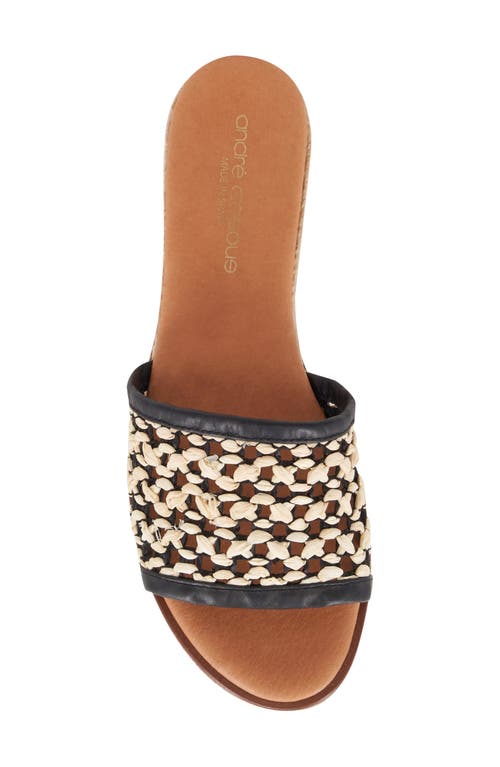 Andre Assous André Assous Nessie Platform Wedge Sandal In Black Natural/black