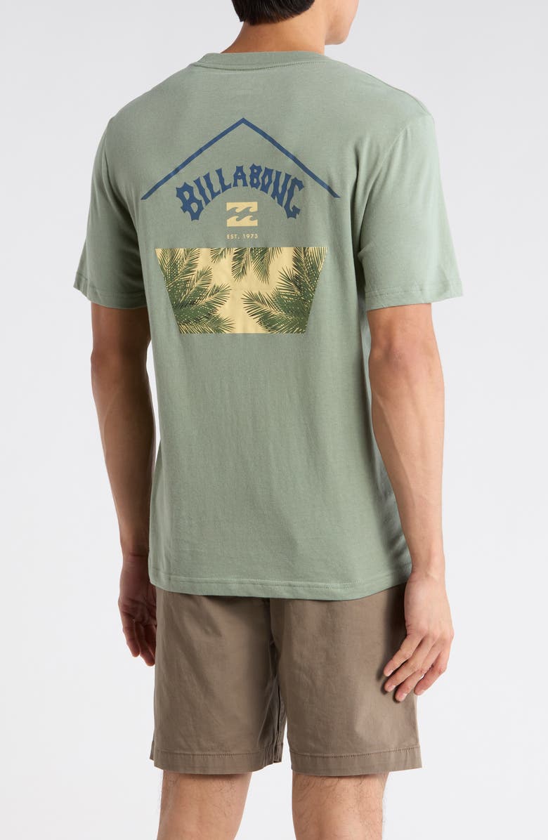 Billabong Palms Cotton Graphic T-Shirt, Alternate, color, Lily Pad