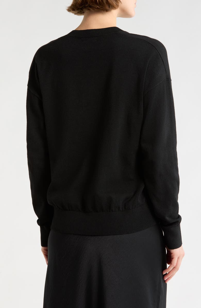 NORDSTROM RACK V-Neck Pullover Sweater, Alternate, color, Black