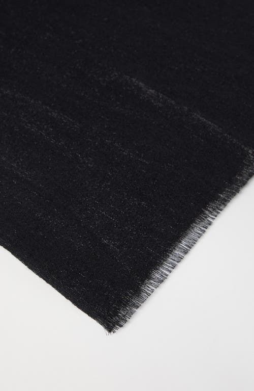 Brunello Cucinelli Cashmere And Silk Sparkling Scarf In Black