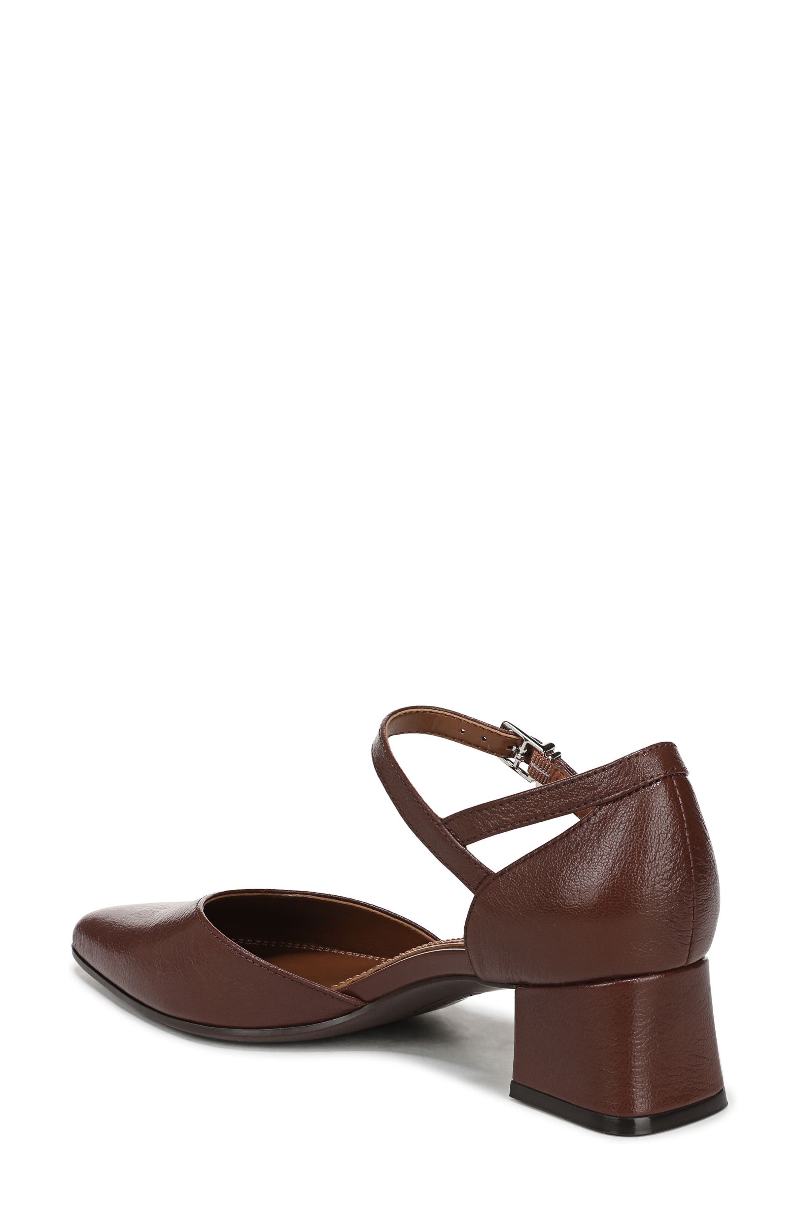 Maddox Ankle Strap Pointed Toe Pump, Alternate, color, CAPPUCCINO BROWN