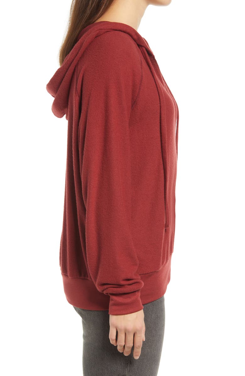 Treasure & Bond Cozy V-Neck Hooded Sweatshirt, Alternate, color,
