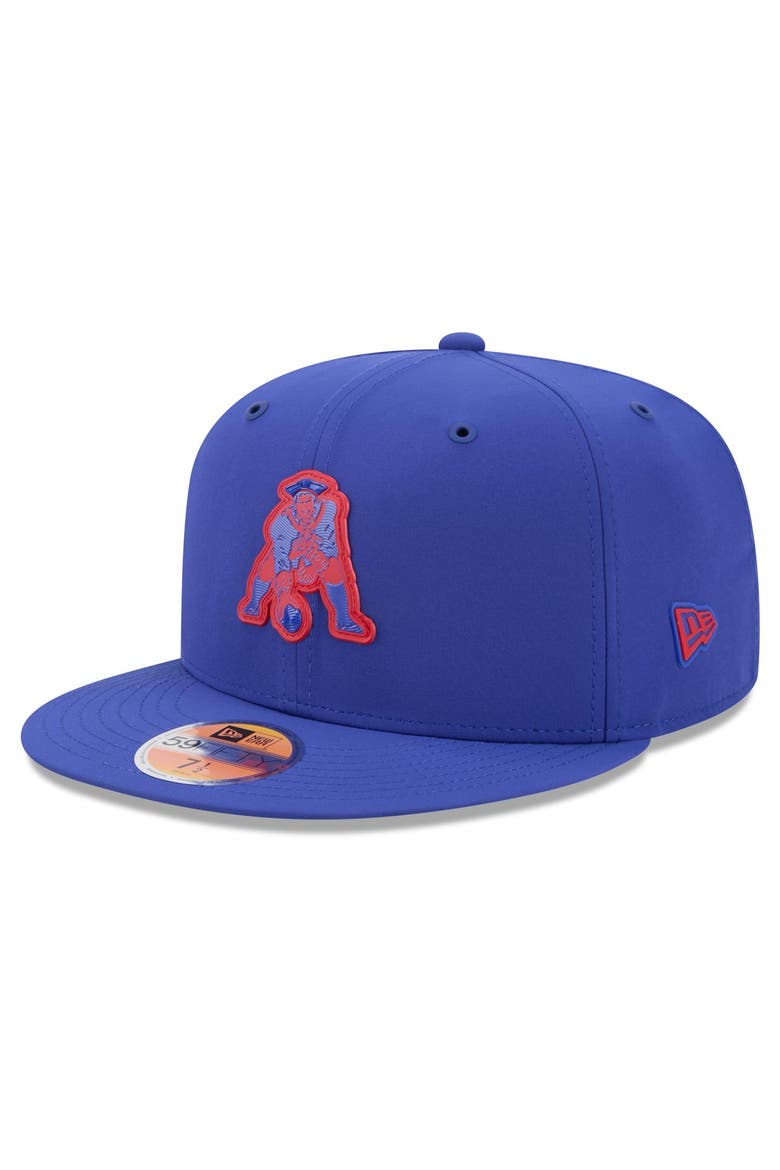 Men's New Era Royal New England Patriots 2026 Sideline Throwback 59FIFTY Fitted Hat, Main, color, Royal