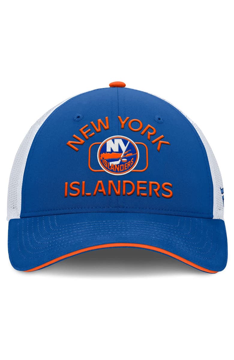 FANATICS Men's Fanatics Royal/White New York Islanders Authentic Pro Rink Trucker Hat, Alternate, color, Royal