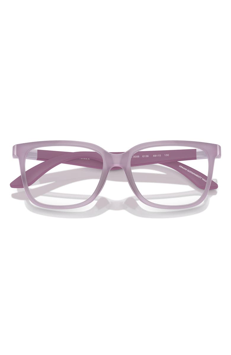 Emporio Armani Kids
 49mm Pillow Optical Glasses, Alternate, color, Opaline Lilac / Demo Lens