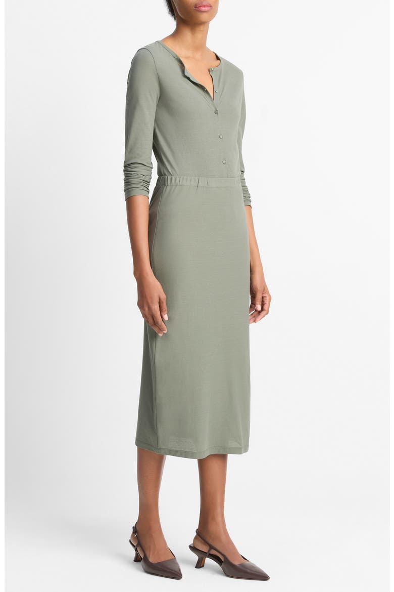 Cotton Midi Skirt, Alternate, color, CLAY SAGE