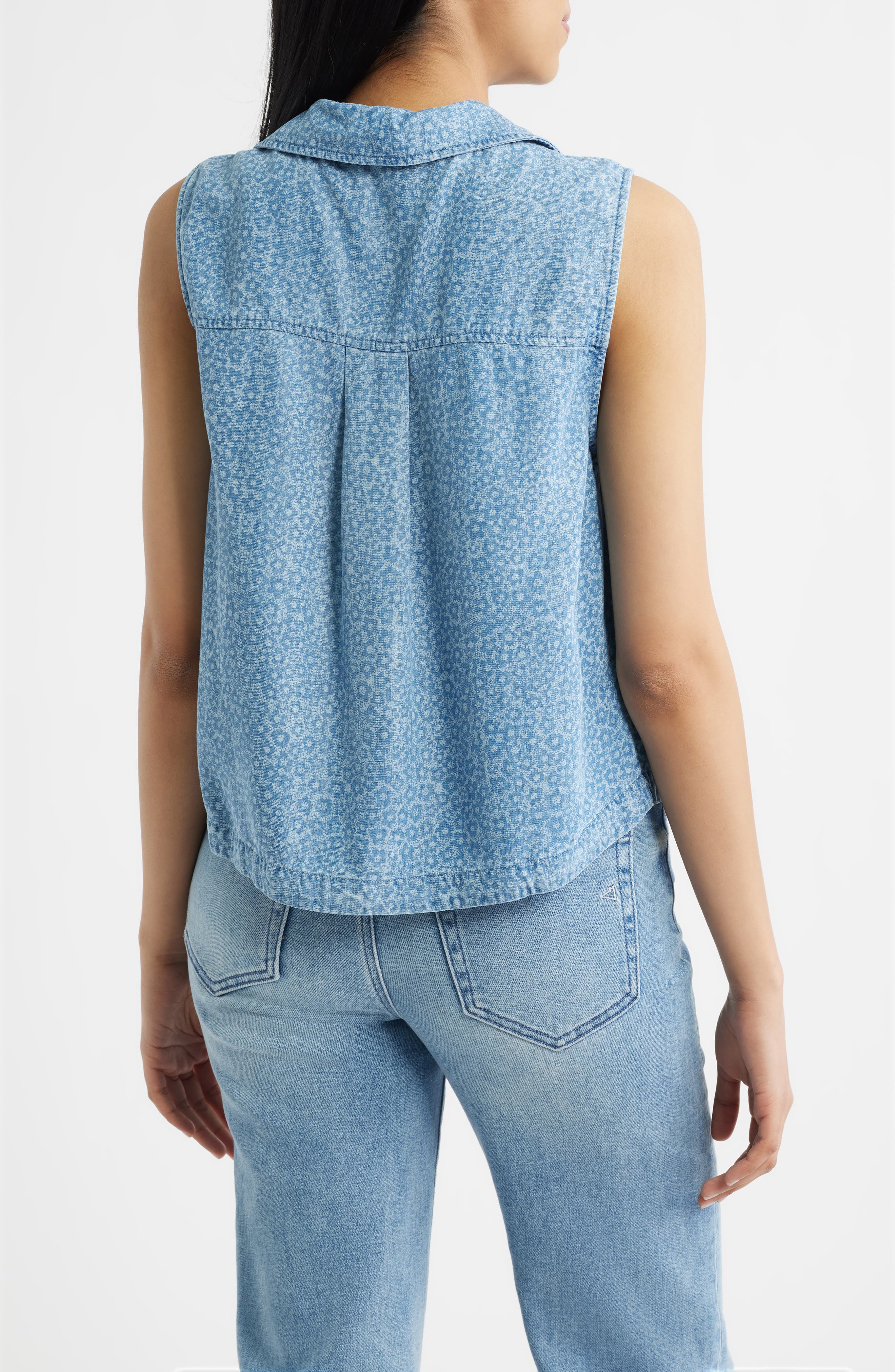 Print Johnny Collar Top - image 2
