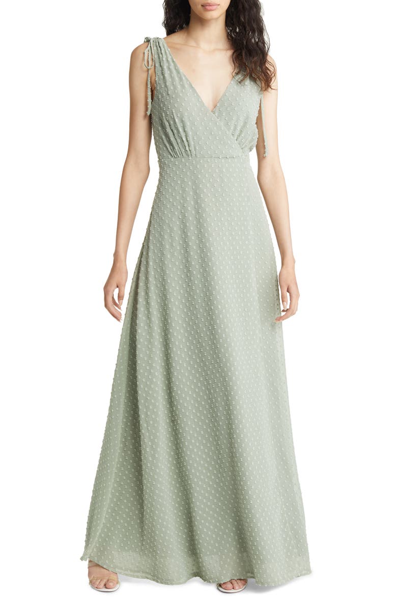 Lulus Romantic Possibilities Swiss Dot Maxi Dress, Main, color, 