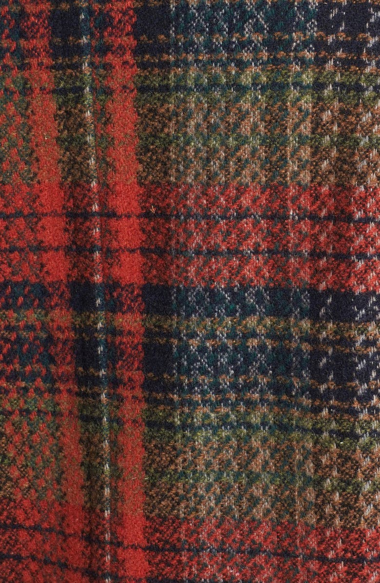 Free People Plaid Wool Peacoat, Alternate, color, 