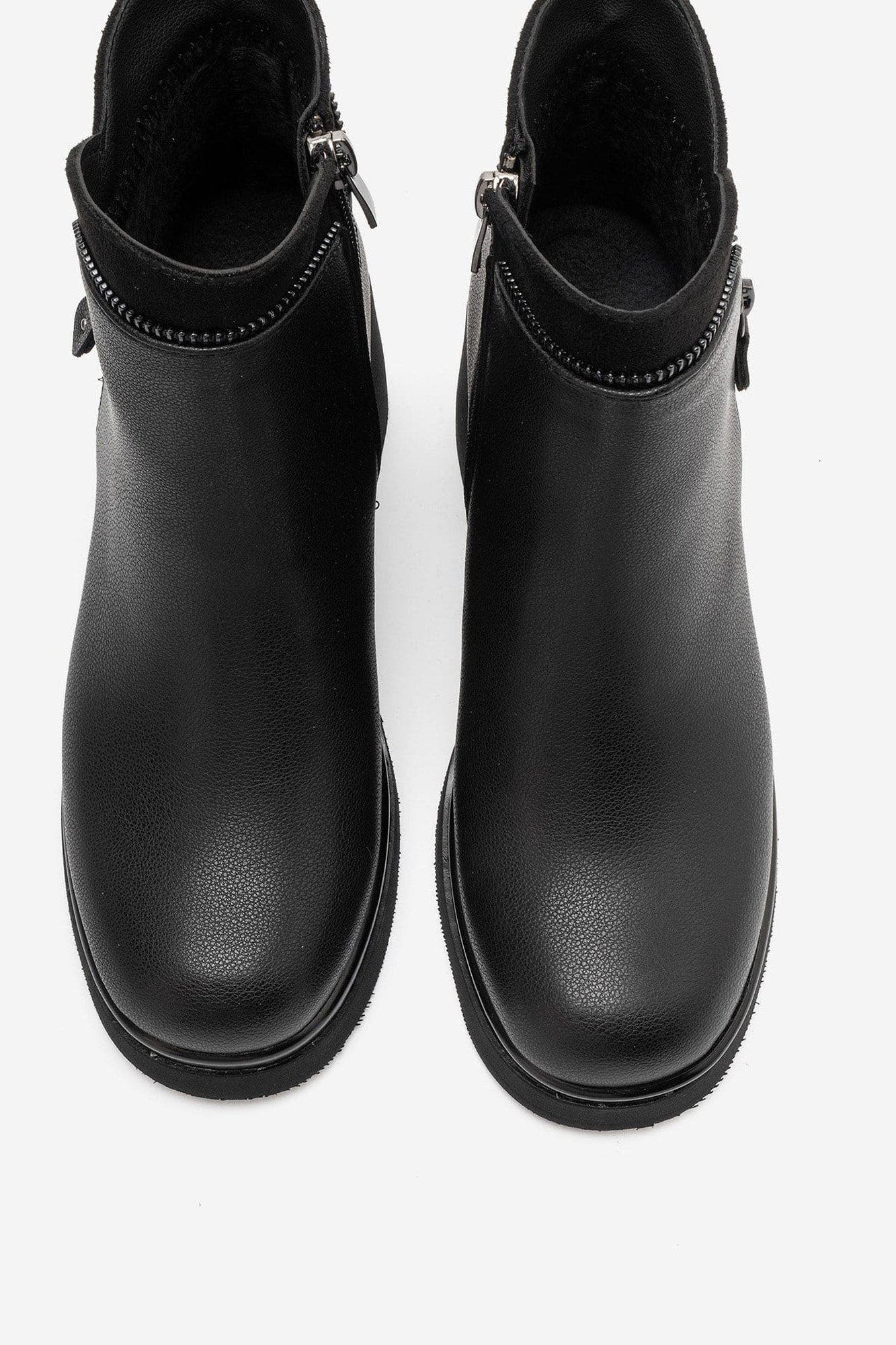 Raphael Zipper Block Heel Boot, Alternate, color, Black
