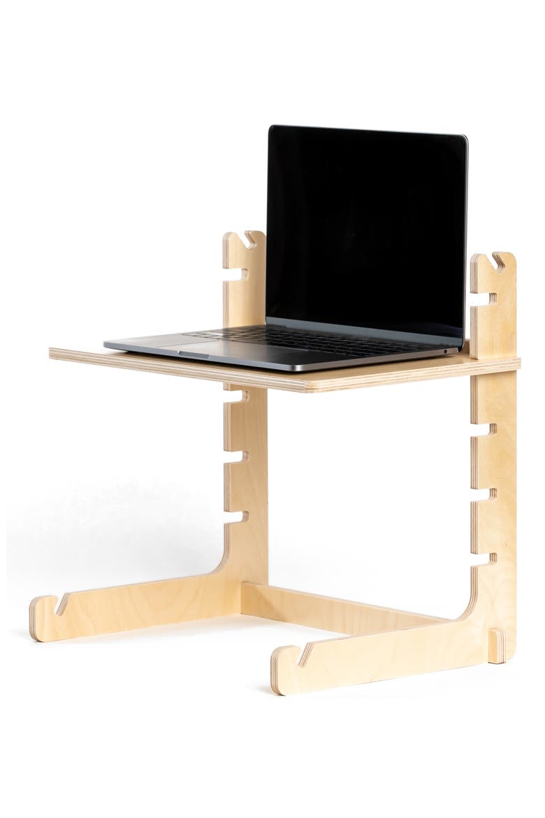 Allstand Adjustable Desk Stand, Alternate, color, BIRCH