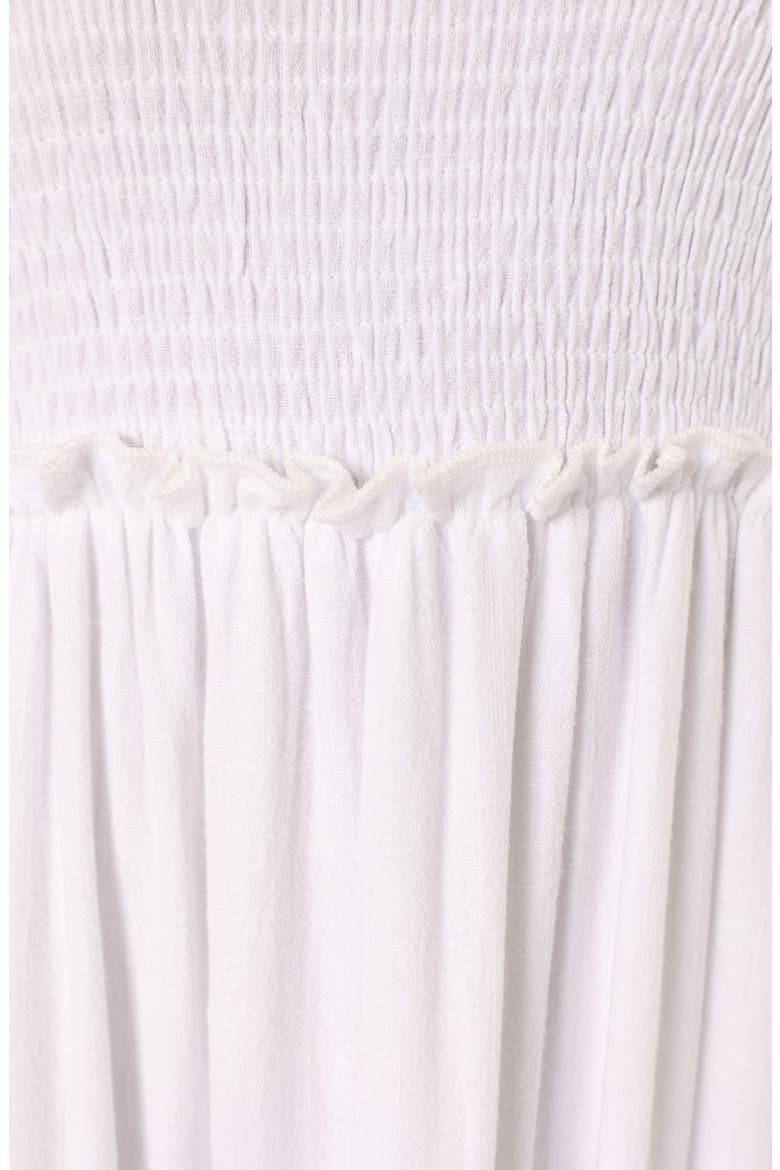 Serafina Smocked Tiered Sundress, Alternate, color, WHITE