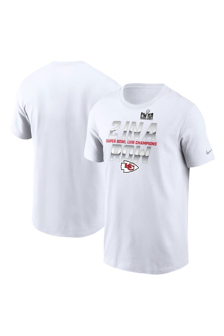 Men's Nike White Kansas City Chiefs Back-To-Back Super Bowl Champions T-Shirt, Main, color, White
