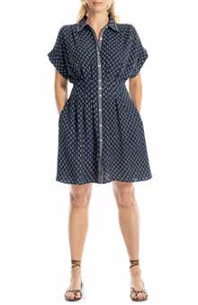 Printed Short Sleeve Shirtdress