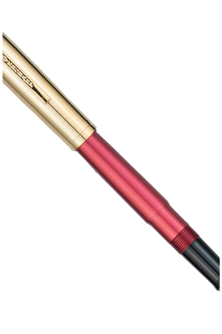 Skyline Fountain Pen, Alternate, color, Red Gold Medium