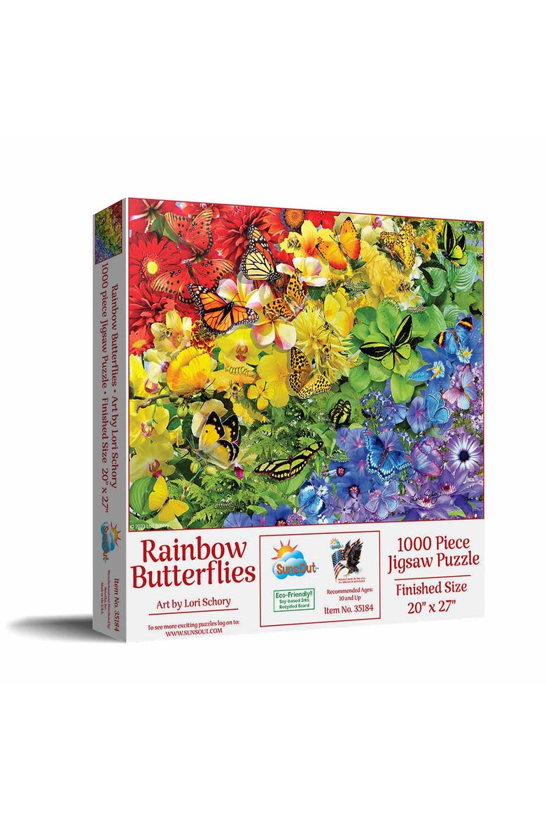 Rainbow Butterflies 1000 piece Jigsaw Puzzle for Adults, Main, color, Multicolor