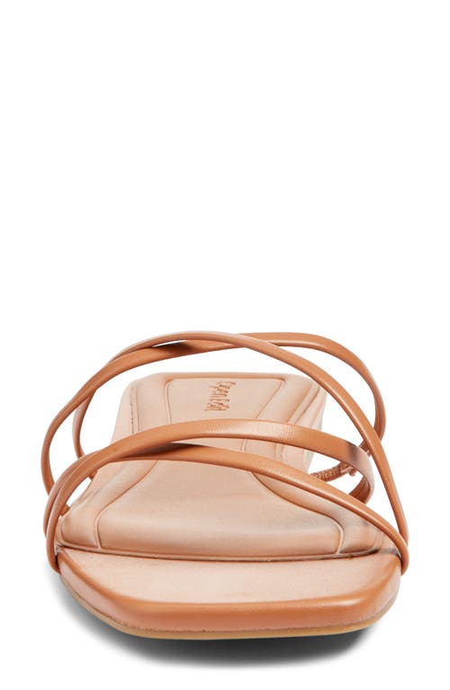 Open Edit Korva Slide Sandal In Tan Cashew