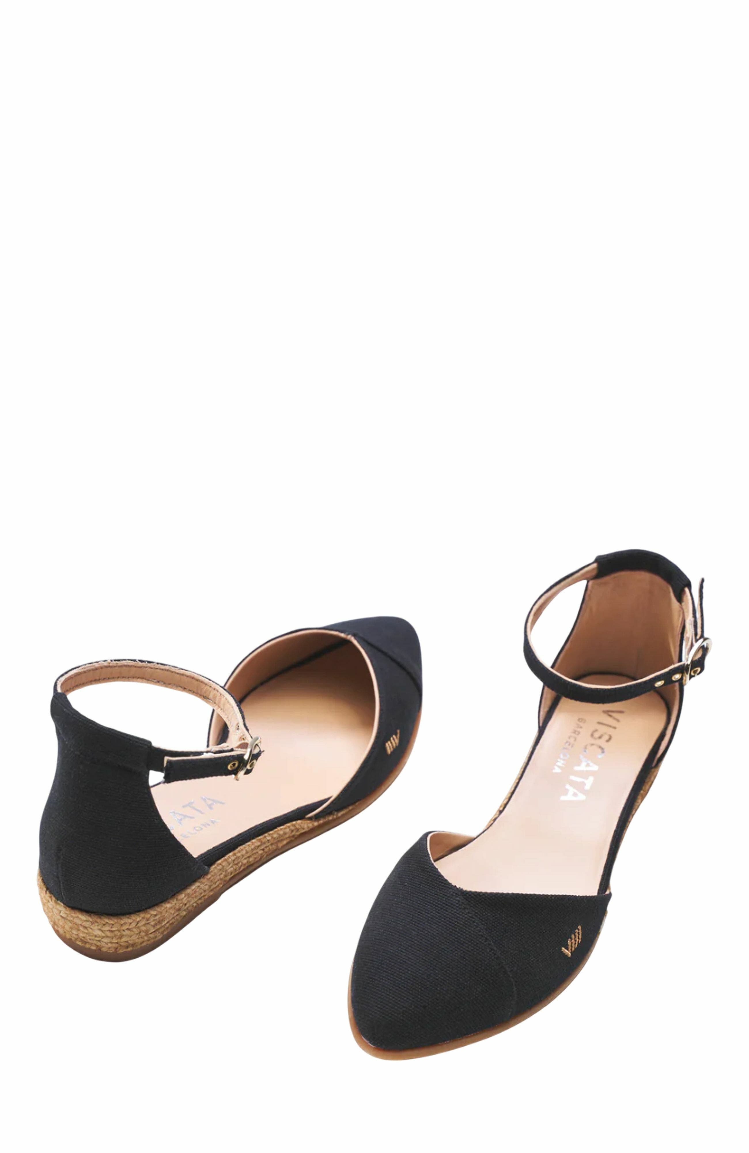 VISCATA Montroig Canvas Espadrille Flats, Alternate, color, Black