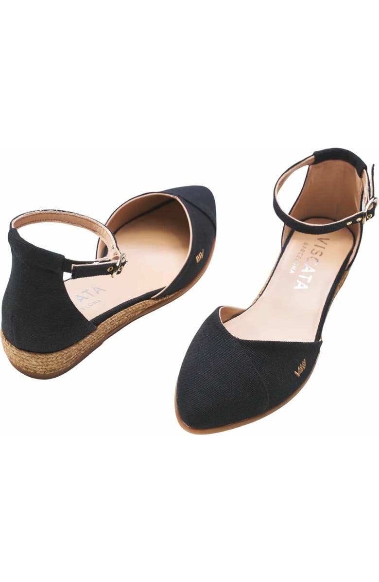 VISCATA Montroig Canvas Espadrille Flats, Alternate, color, Black
