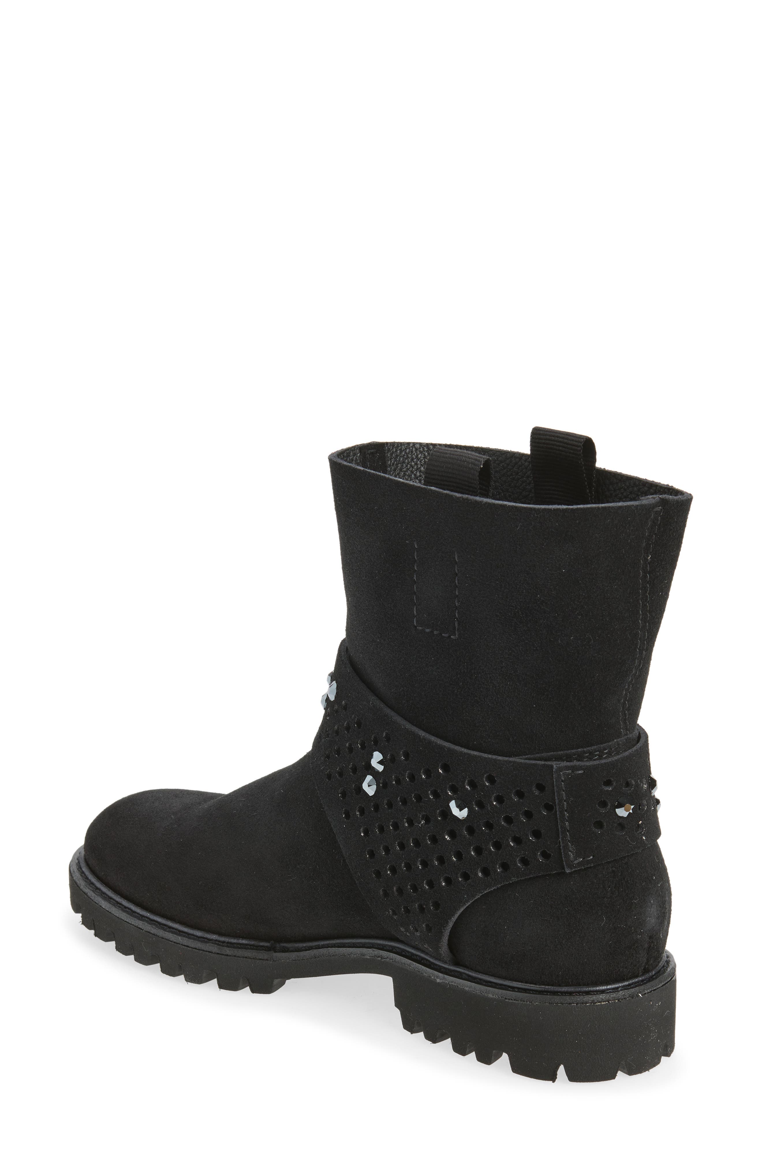 Sandor Crystal Embellished Leather Boot, Alternate, color, BLACK CASTORO