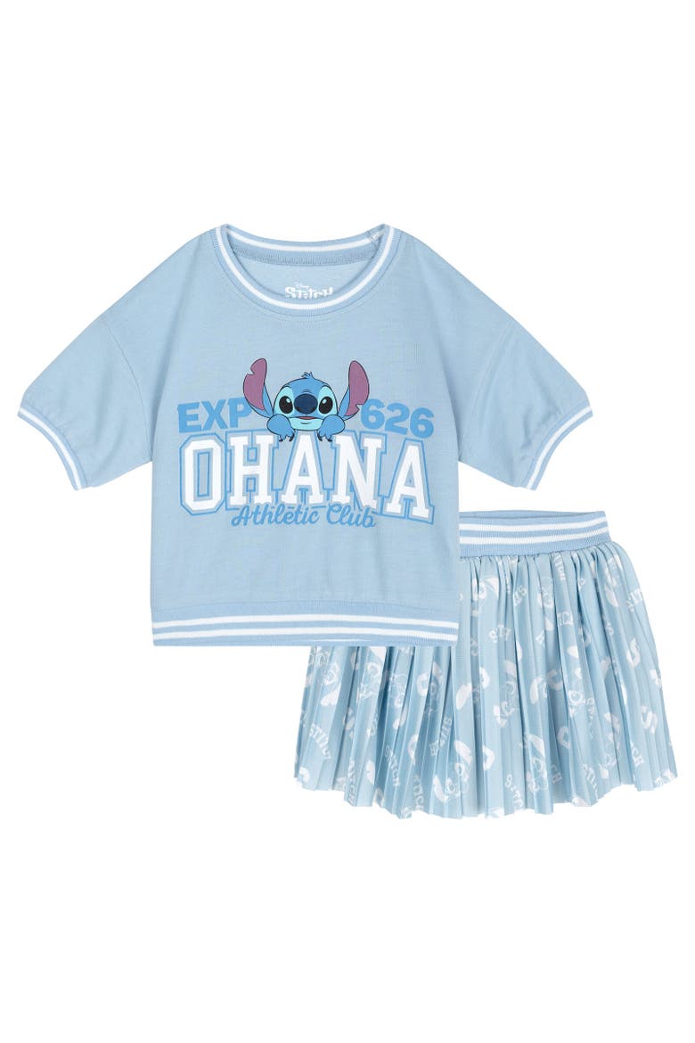 Lilo & Stitch Athletic 2-Piece Tee and Skort Set, Main, color, Light Blue Stitch