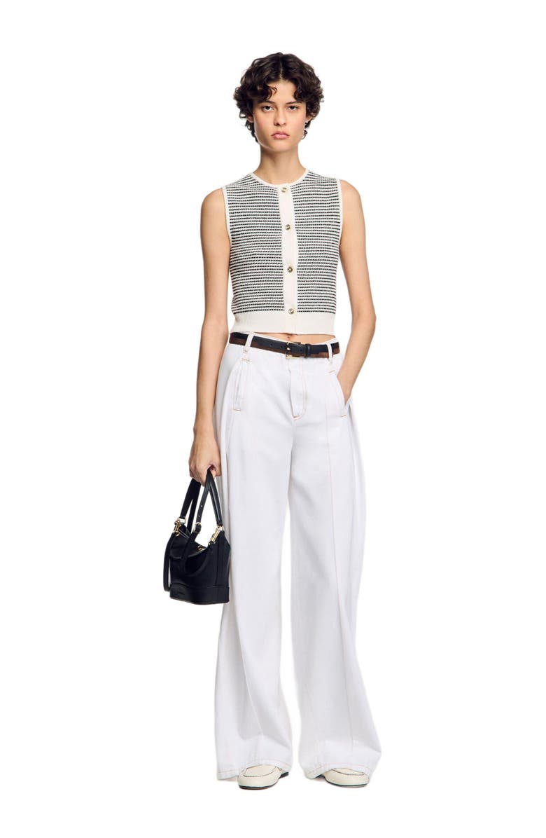 SANDRO Striped cardigan, Alternate, color, 