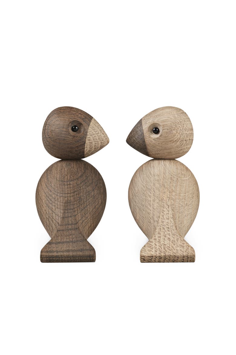 Kay Bojesen Lovebirds, Alternate, color, Oak/Smoked Oak