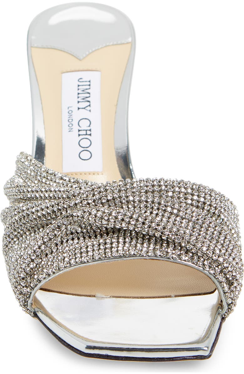 Jimmy Choo Naria Crystal Mesh Slide Sandal, Alternate, color,
