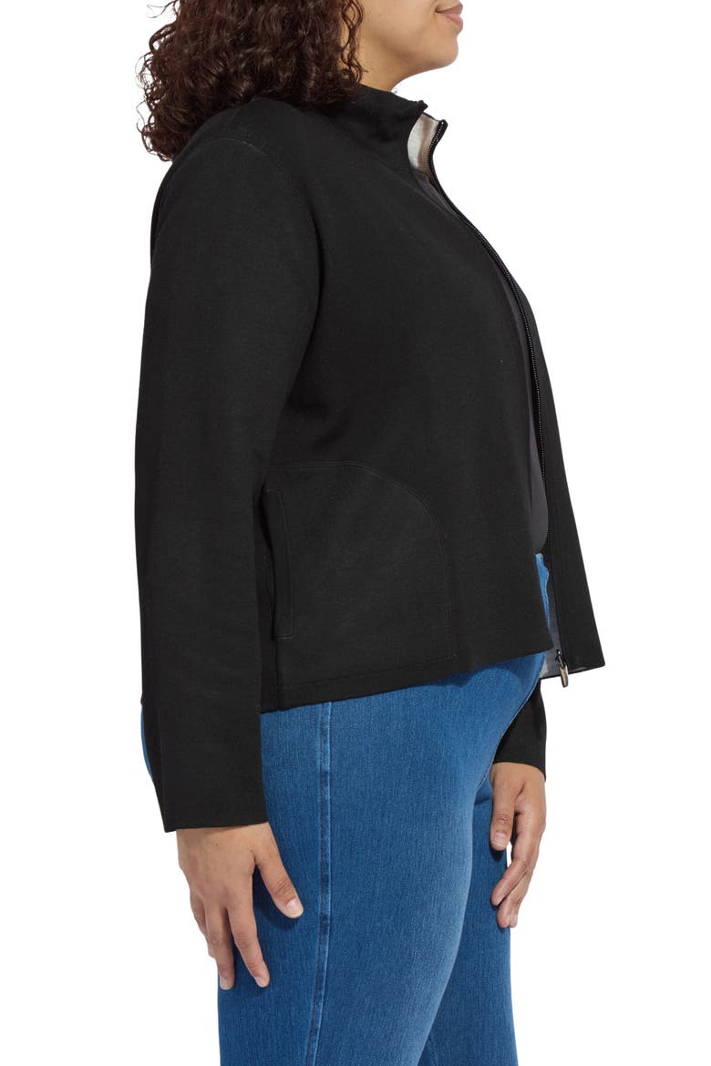 Reversible Zip Up Cardigan, Alternate, color, BLACK