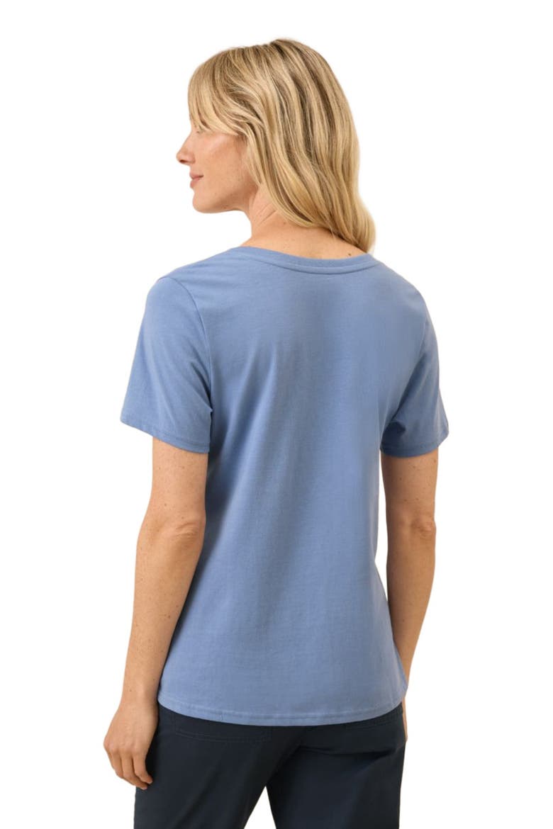 Organic Cotton Softspun V-Neck Tee, Alternate, color, Hydrangea Blue