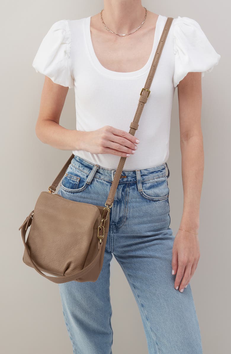 HOBO Starr Convertible Leather Shoulder Bag, Alternate, color, Cedar Sagebrush