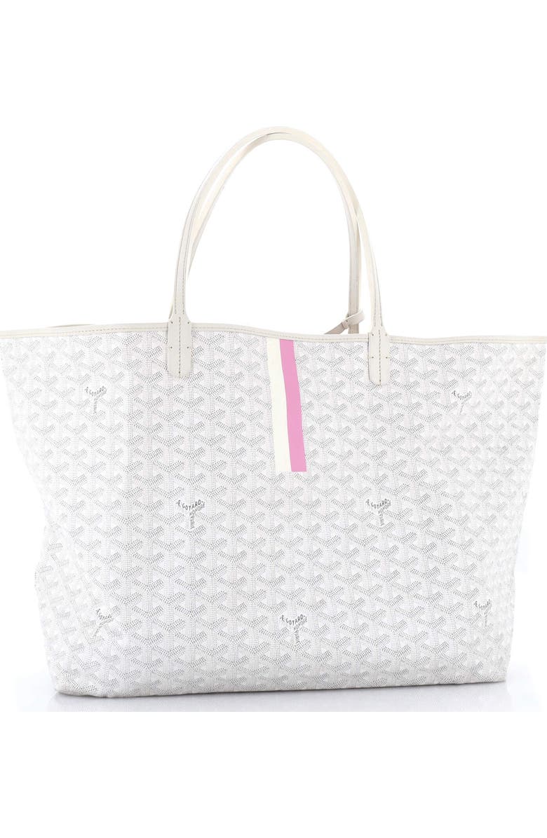 Pre-Owned Goyard Saint Louis Tote Printed Coated Canvas GM, Alternate, color, White