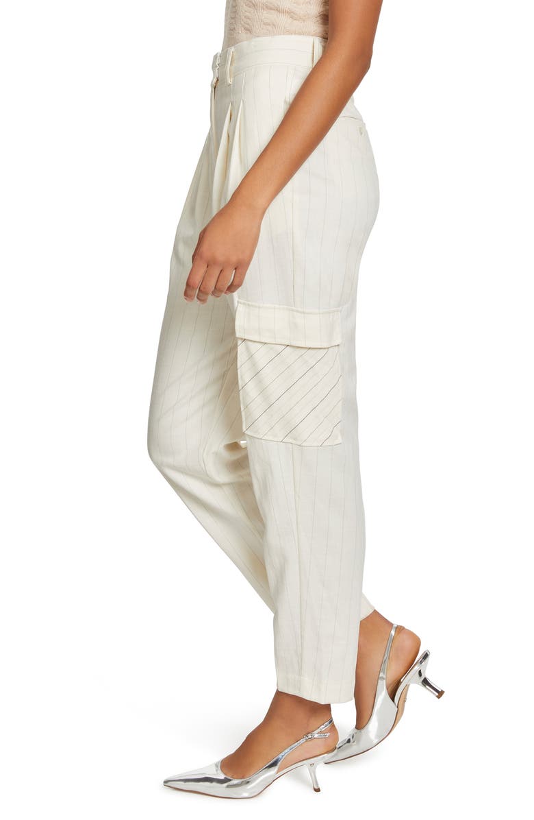 Sam Edelman Laila Pleated Tapered Cargo Pants, Alternate, color, 