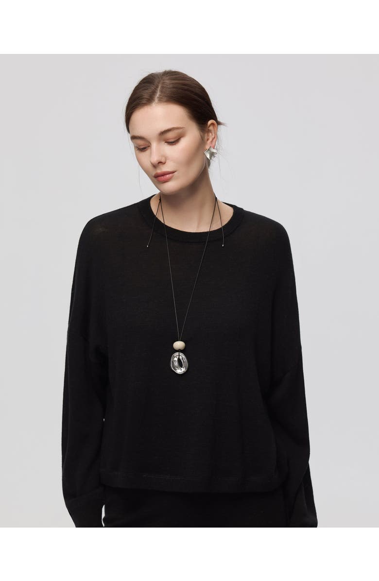 JUANA Nilo Knitted Crewneck, Alternate, color, Black