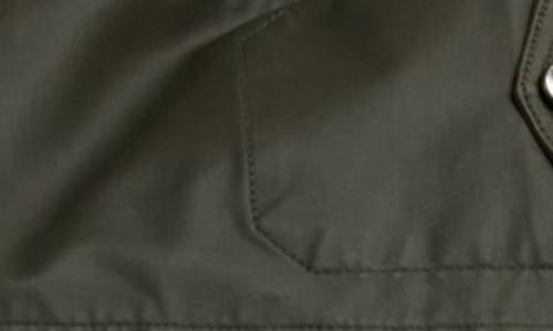 Mavi Jeans Maren Coated Crop Denim Jacket In Dark Olive Coated
