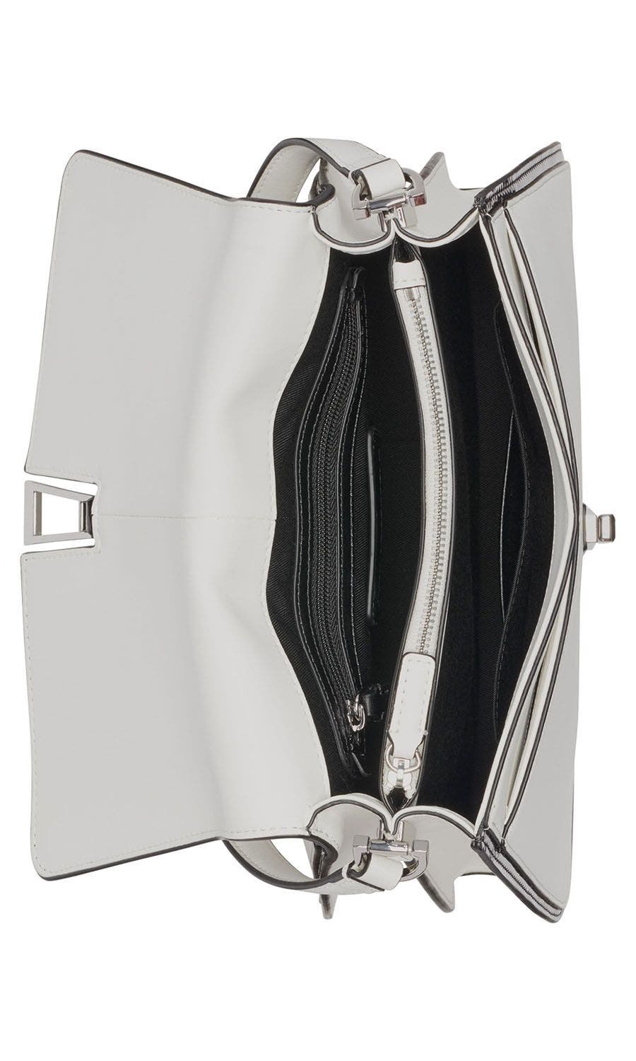 KARL LAGERFELD PARIS Mercerie  Shoulder, Alternate, color, White Black