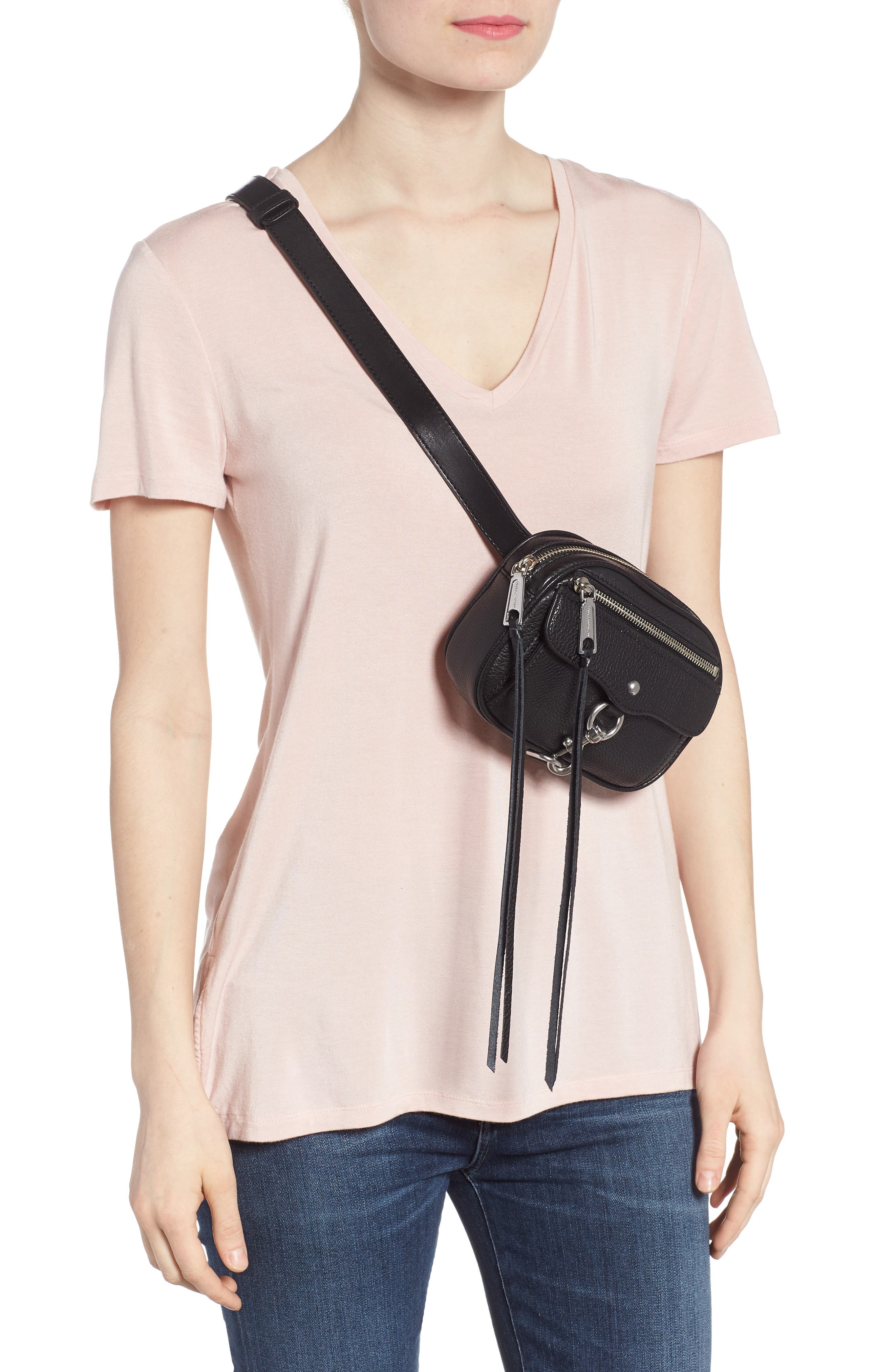Rebecca Minkoff Blythe Leather Belt Bag, Alternate, color, 