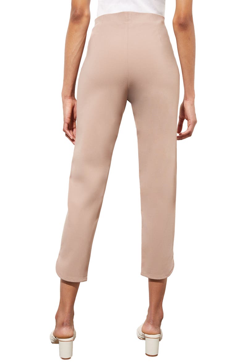 Slim Fit Ponte Crop Pants, Alternate, color, JAVA