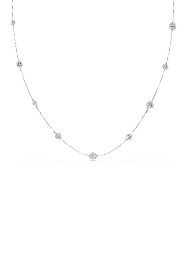 Una Angelic Strandage Necklace, Main, color, WHITE/ SILVER