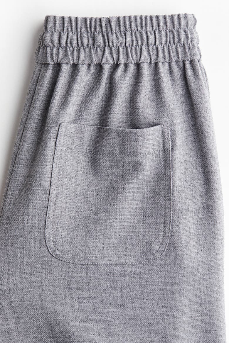 Flared Drawstring Trousers, Alternate, color, Gray melange