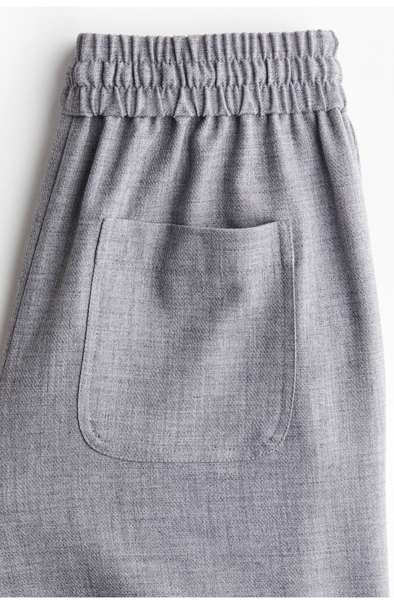 H&M Flared Drawstring Trousers, Alternate, color, Gray Melange