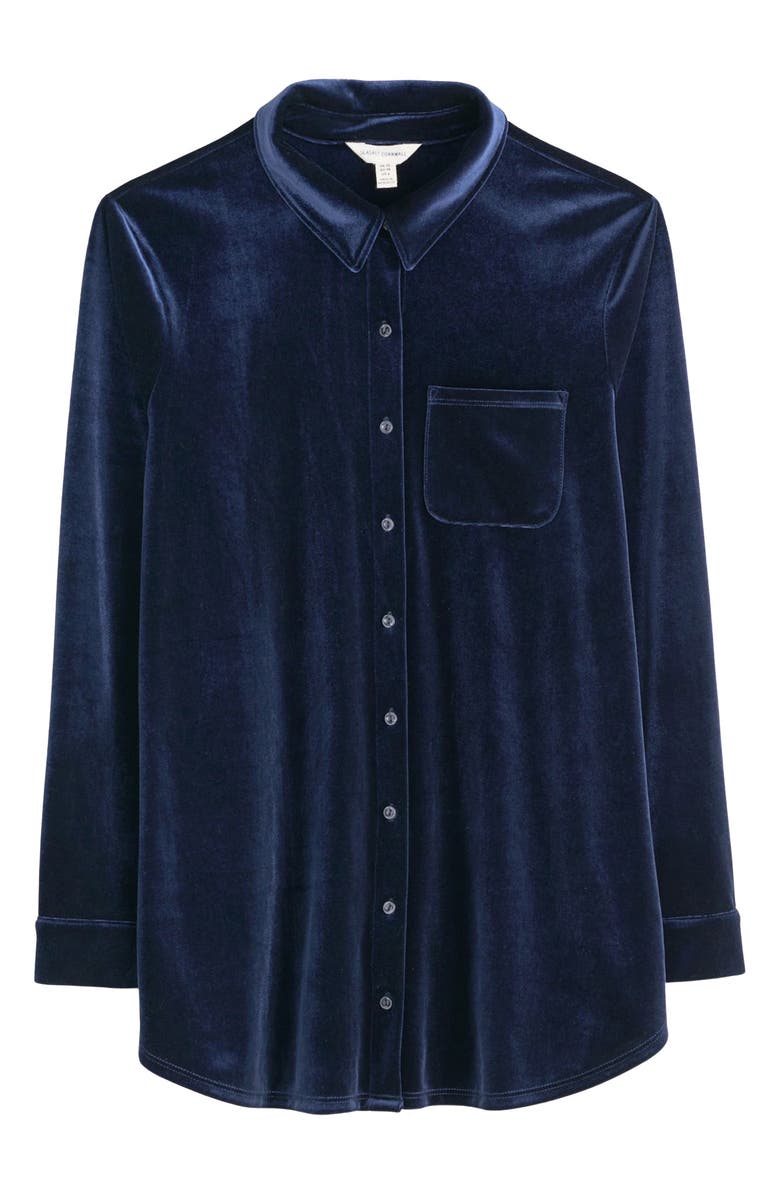 Seasalt Cornwall Elm Tree Velvet Button-Up Shirt, Alternate, color, 