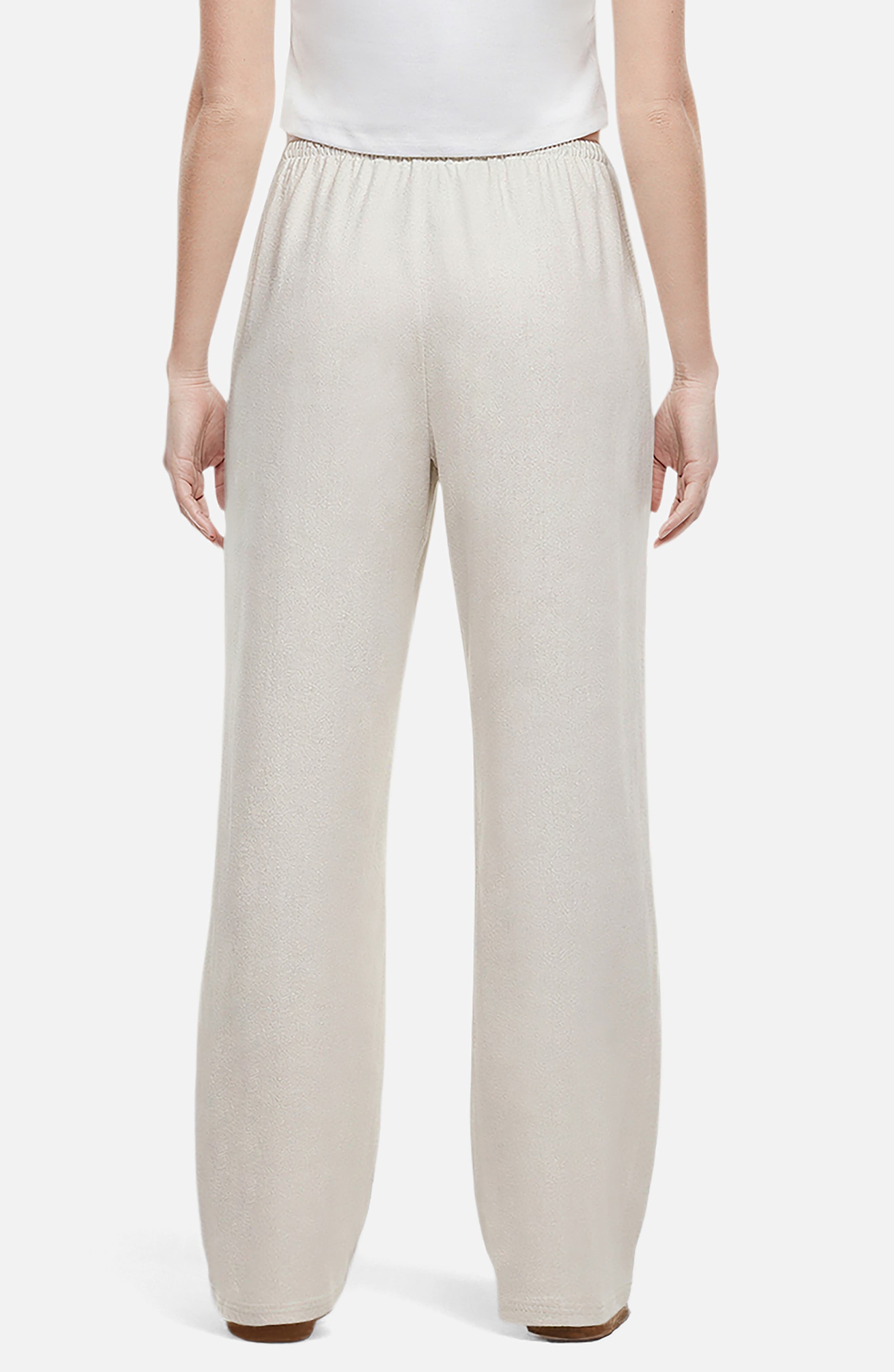 Drawstring Linen Blend Wide Leg Pants - image 4