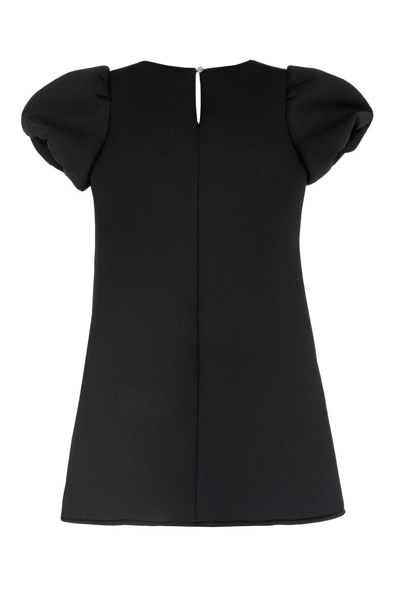 Kids' Pearl Trim Scuba Dress, Alternate, color, BLACK