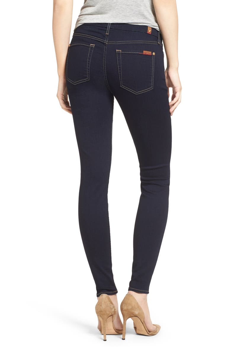 7 For All Mankind® 'b(air)' Skinny Jeans, Alternate, color, RINSED INDIGO