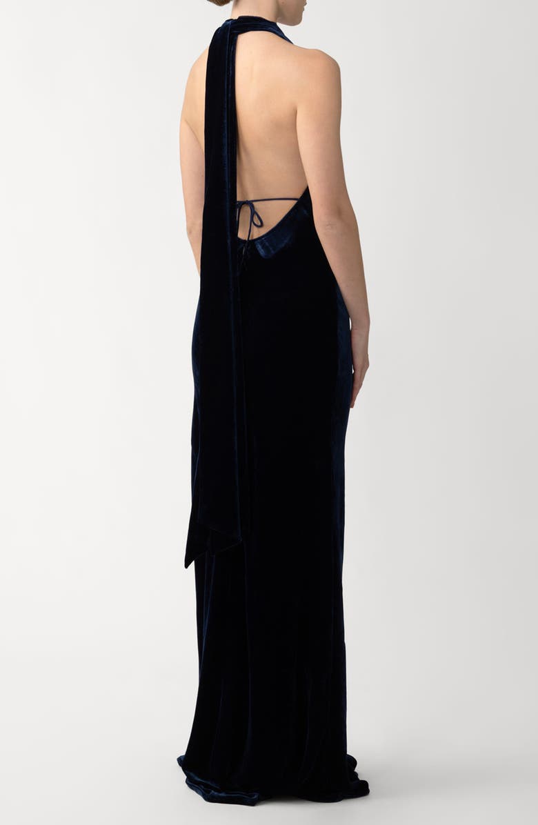 SAU LEE Velvet Gown, Alternate, color, Midnight Blue