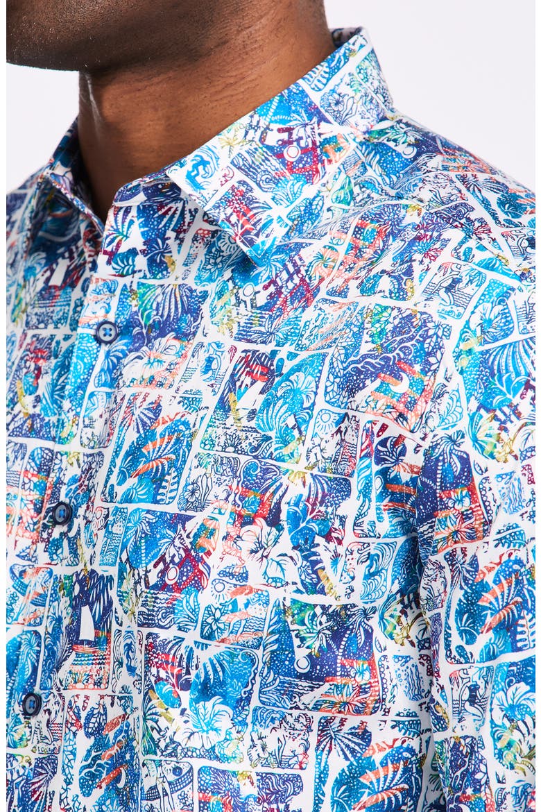 Elbert Cotton Button-Up Shirt, Alternate, color, MULTI